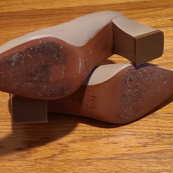 Leather Marc Fisher Limited Pale Pink Nude Pointed Toe Heel -Size 7 - Picture 6 of 8